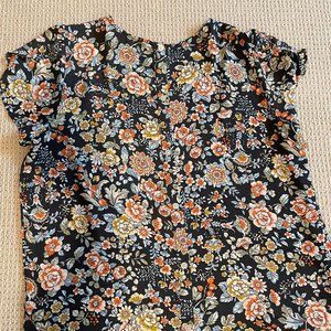 Loft Floral Cap Sleeve Blouse